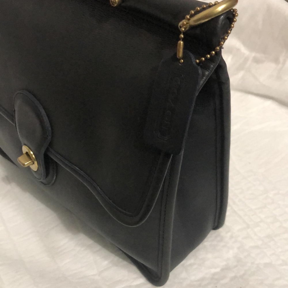 Coach Vintage Willis 9927 Blue/ Black Satchel - Picture 4 of 16